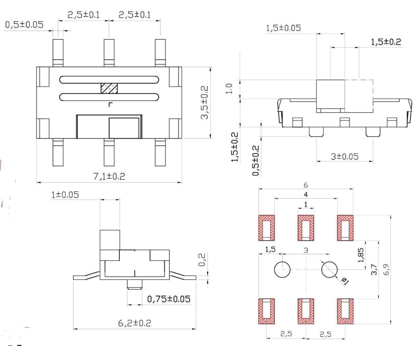 MSK-01P(薄柄）撥動開關(guān)